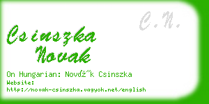 csinszka novak business card